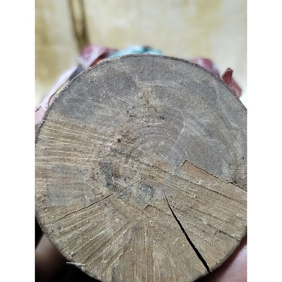 Wood SANTA CLAUS Candle Holder 4” Carved MIDWEST of Canon Falls - Picture 4 of 6